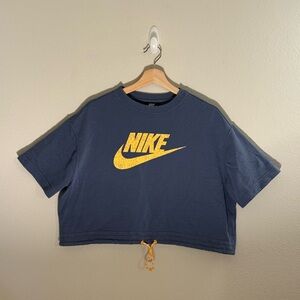 Nike Blue Top with Yellow Drawstring